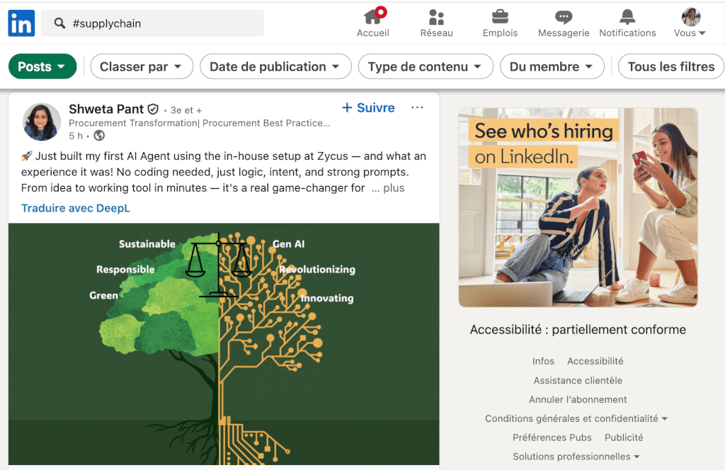 Vérifier si un hashtag Linkedin est pertinent